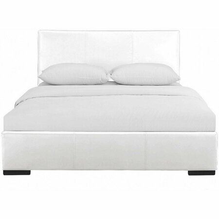 TEMPLETON Hindes Upholstered Platform Bed, White - Full Size TE3359895